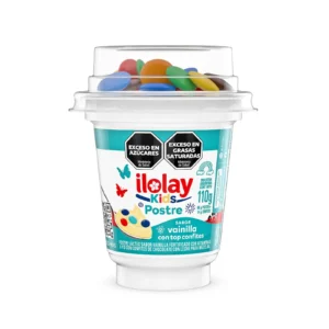 Postre vainilla con confites Ilolay 110g